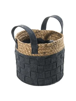 Feltani Korb, Darkgrey/Natural