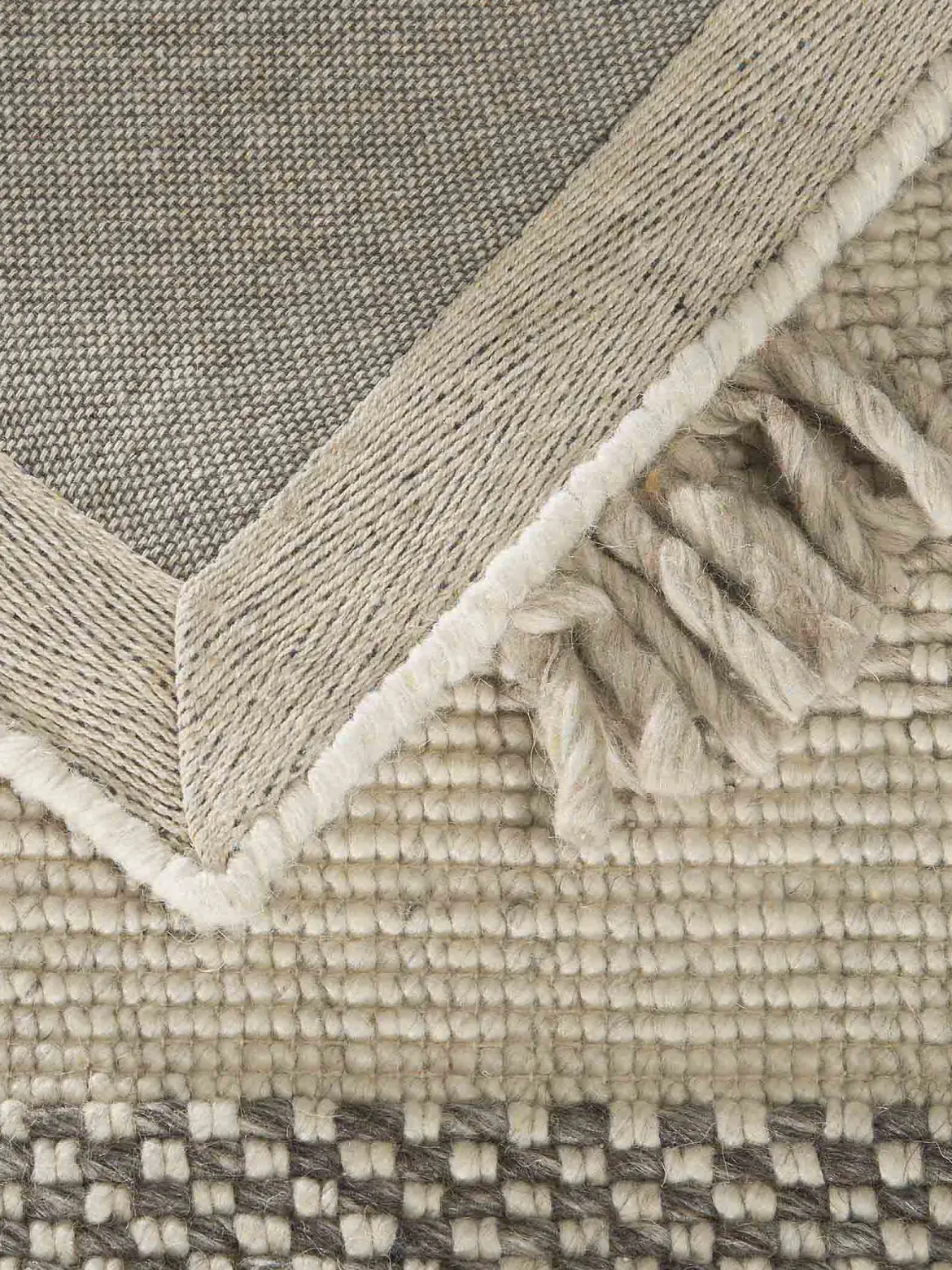 Finnbo Flachgewebe-Teppich, Ivory