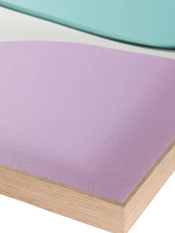 Flagani Reliefbild, Grün/Türkis/Orange/Pink