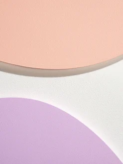 Flagani Reliefbild, Grün/Türkis/Orange/Pink