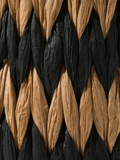 Flimmer Korb, Schwarz/Natur