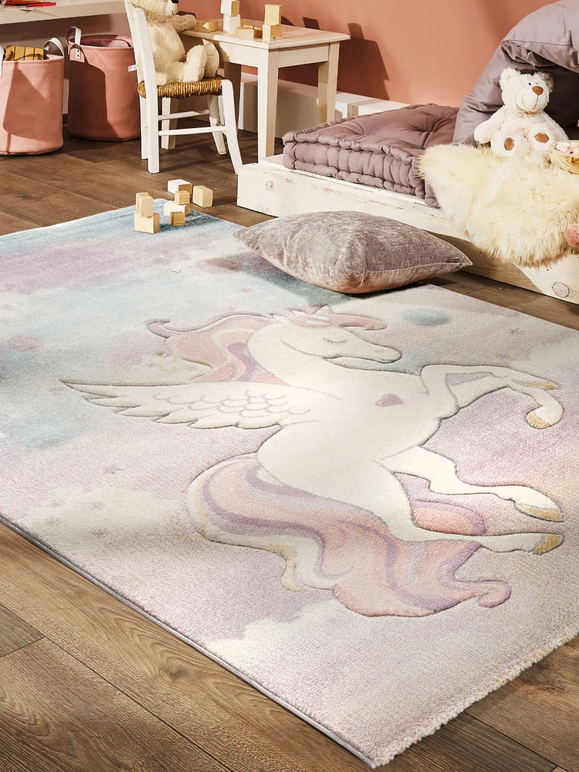 Fluttershy Kinder-Teppich, Multicolor