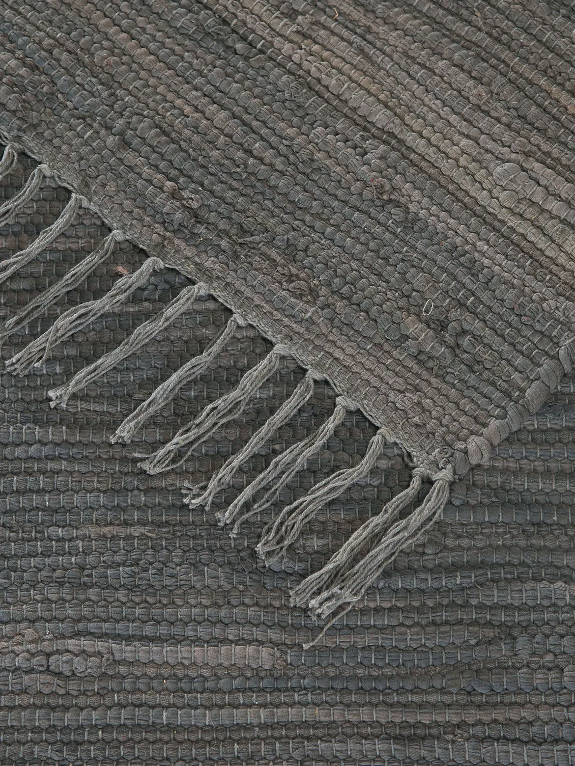 Frösunda Baumwoll-Teppich, Anthrazit