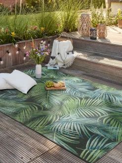 Galapagos Outdoor-Teppich, Leaf Black