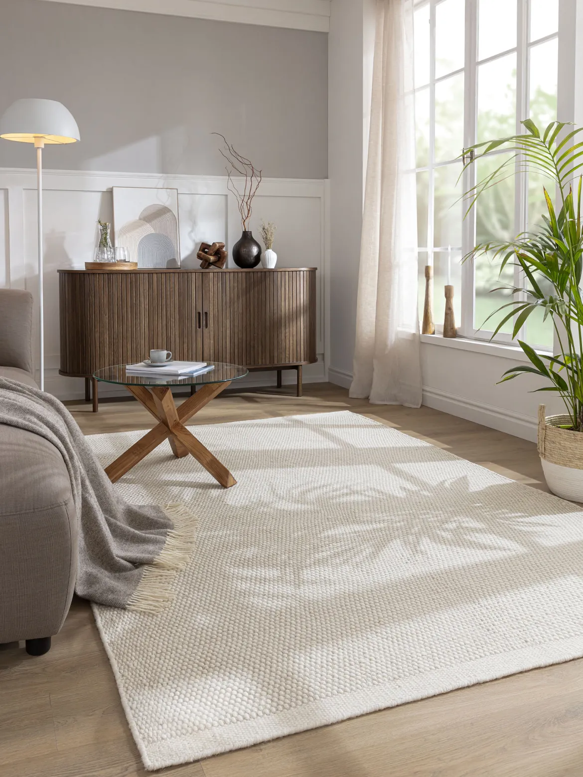 Haderup Woll-Teppich, White
