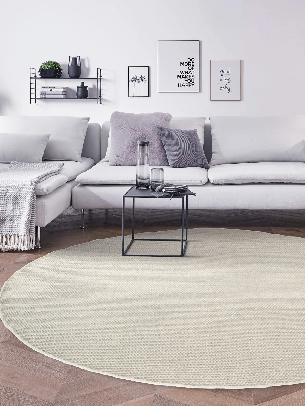 Haderup Woll-Teppich, White