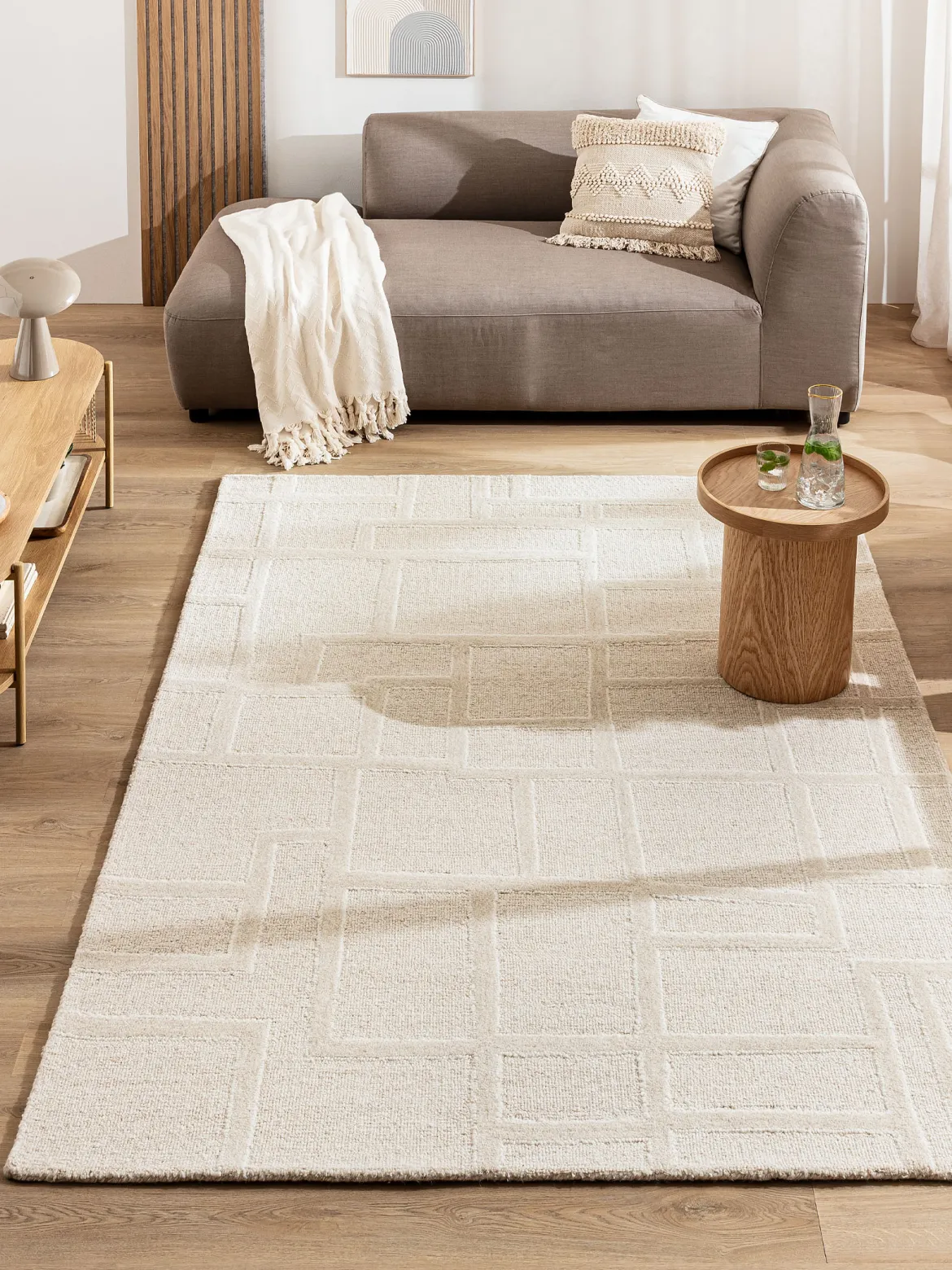 Hallund Moderner Teppich, Sand