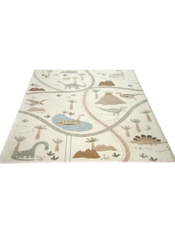 Happy Dino Kinder-Teppich, Ivory