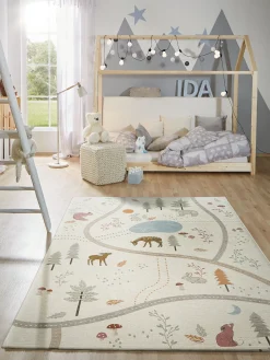 Happy Forest Kinder-Teppich, Ivory