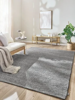 Hedesunda Woll-Teppich, Dark Grey