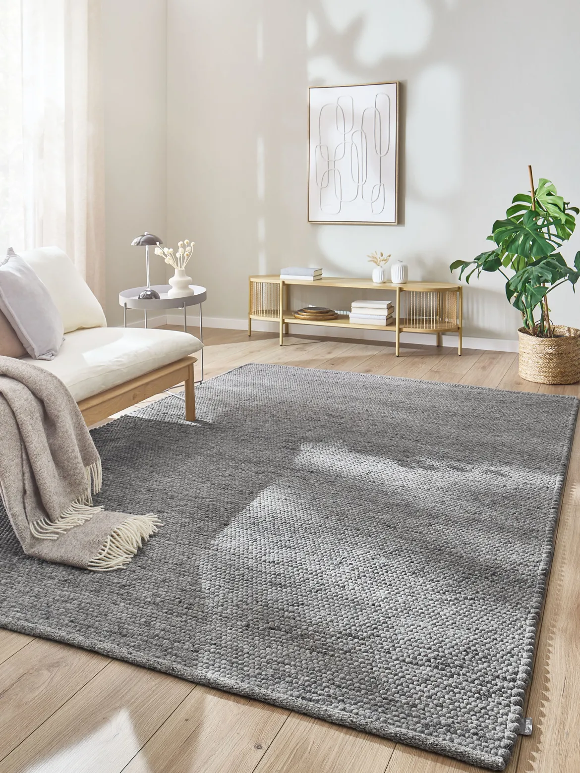 Hedesunda Woll-Teppich, Dark Grey