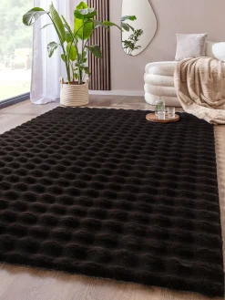 Heltborg Kunstfell-Teppich, Black