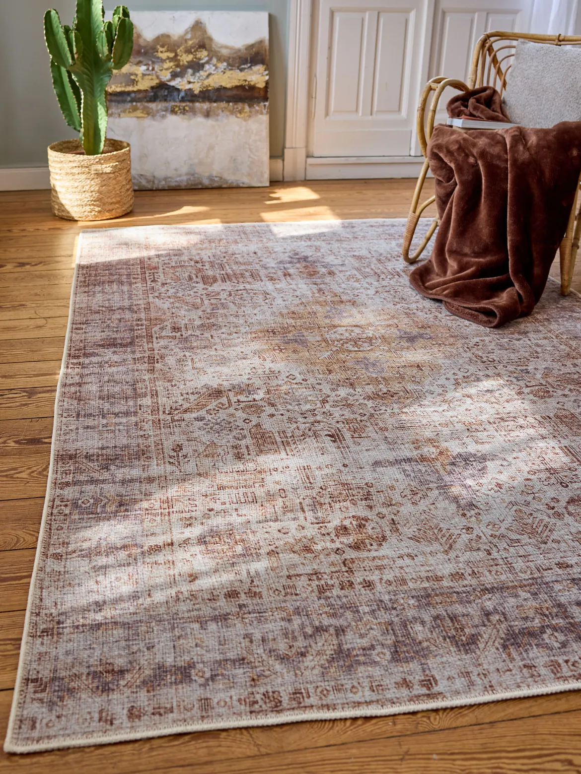 Hemmadi Vintage-Teppich, Antikgold