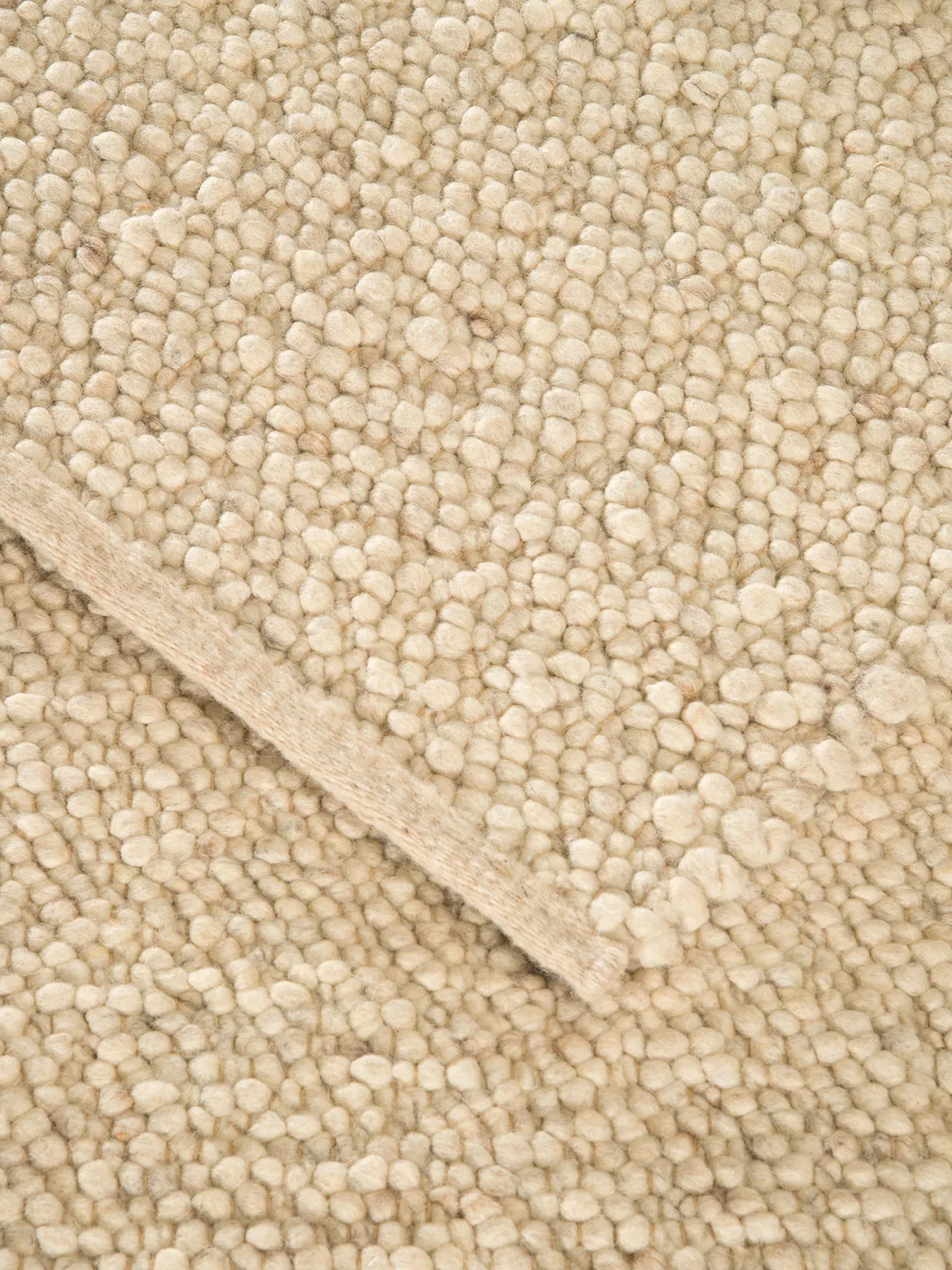 Hillsand Woll-Teppich, Creme