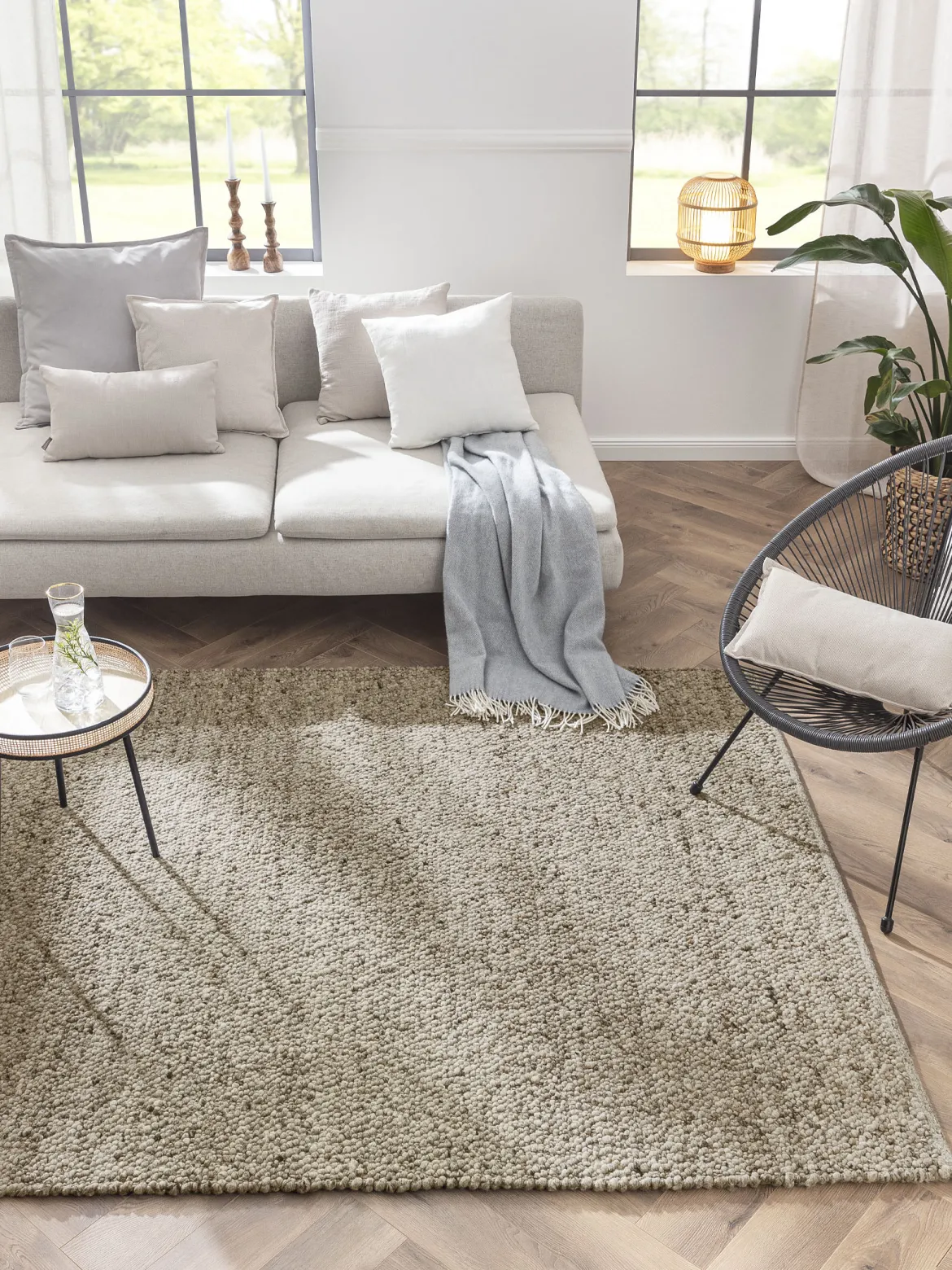 Hillsand Woll-Teppich, Grey Natural