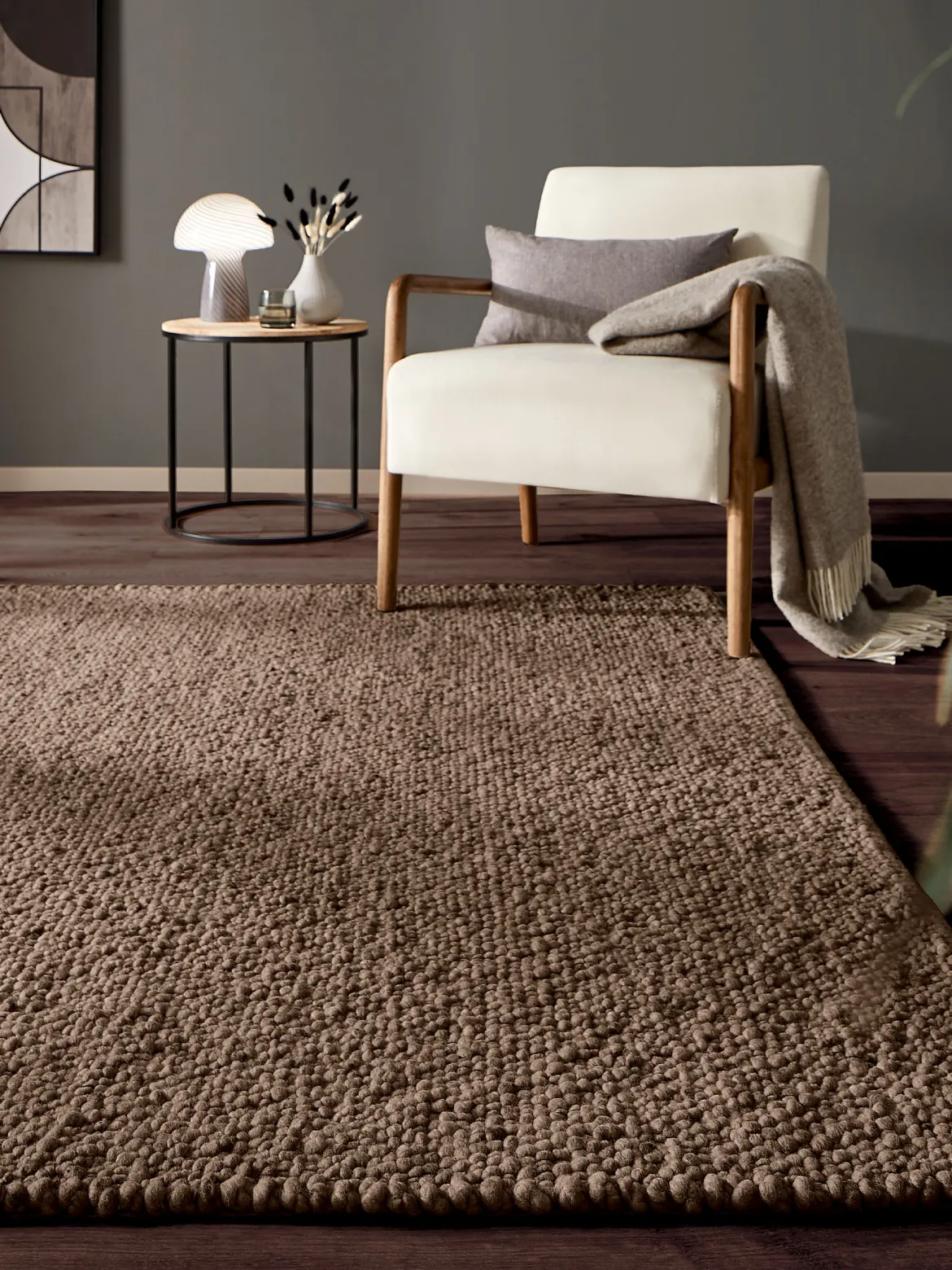 Hillsand Woll-Teppich, Walnut Brown