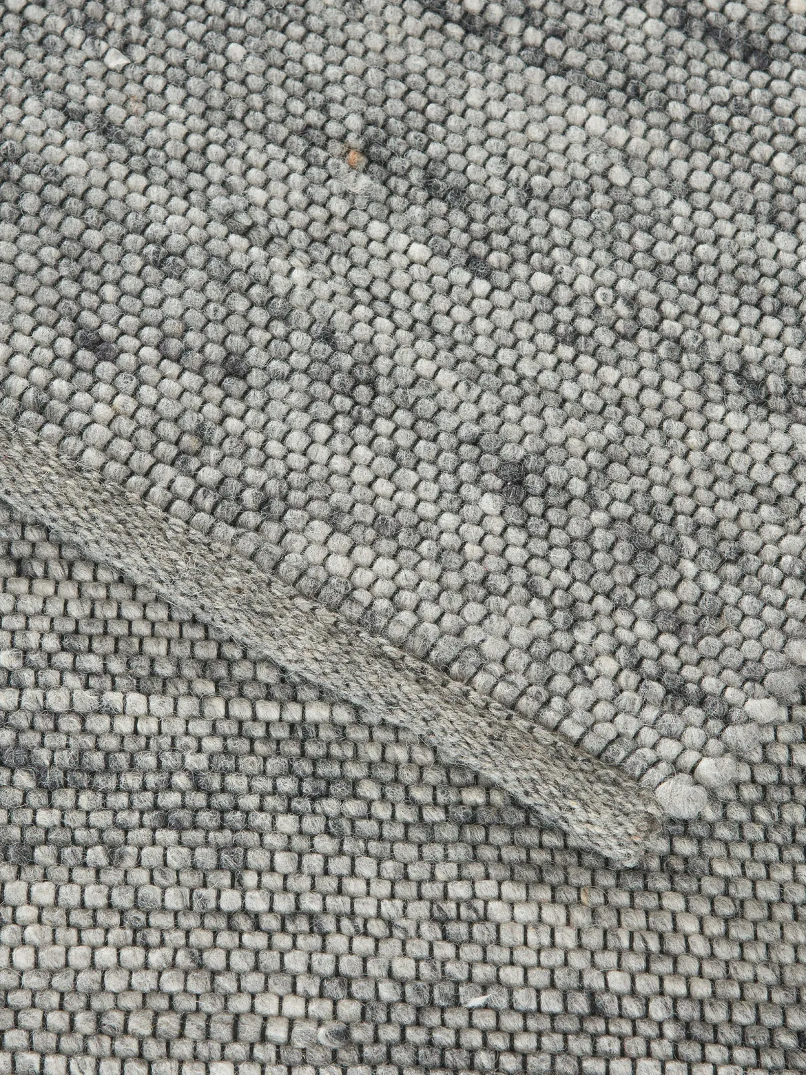 Hörneberg Woll-Teppich, Grau