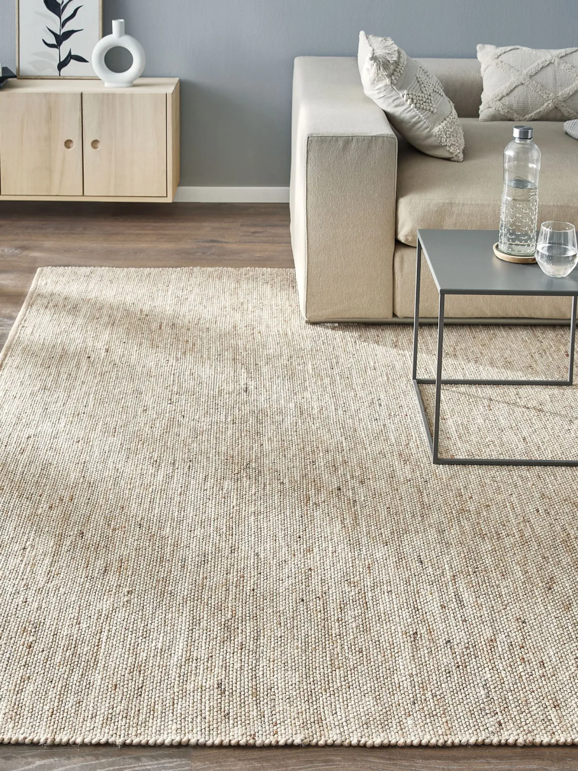 Hörneberg Woll-Teppich, Sand