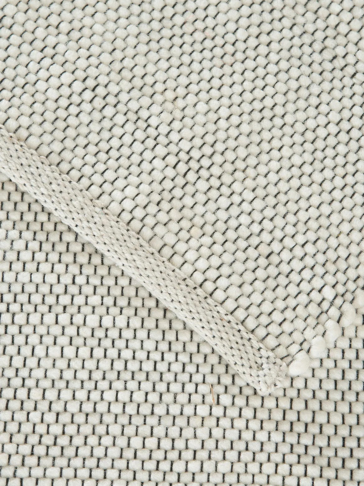 Hörneberg Woll-Teppich, Weiss