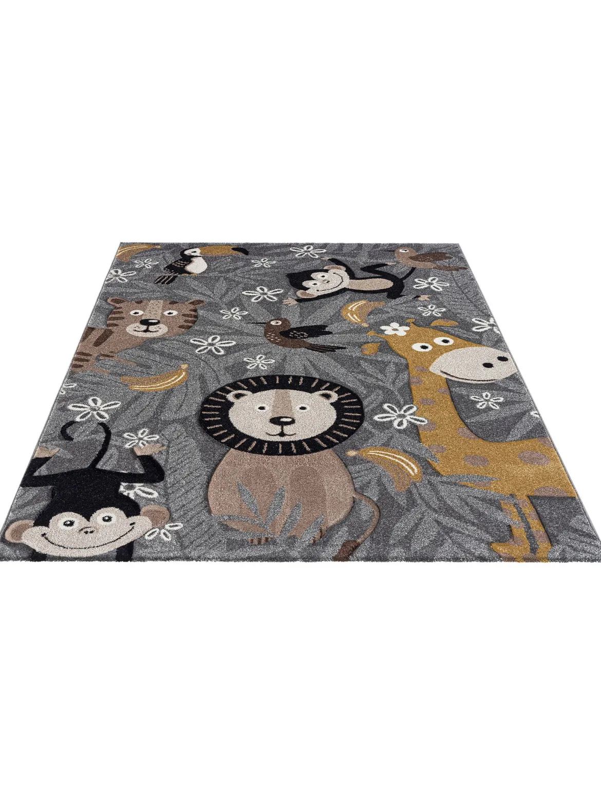 Junglebook Kinder-Teppich, Grau