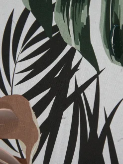 Jungle Leaves Leinwand-Druck-handbemalt, Multicolor