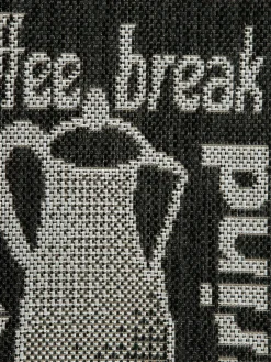 Just Coffee Küchenläufer, Schwarz/Grau