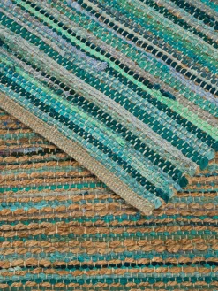Kaliva Flachgewebe-Teppich, Ocean Blue