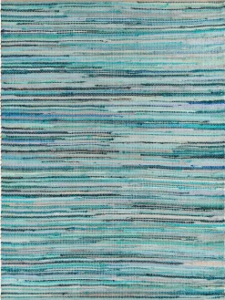 Kaliva Flachgewebe-Teppich, Ocean Blue