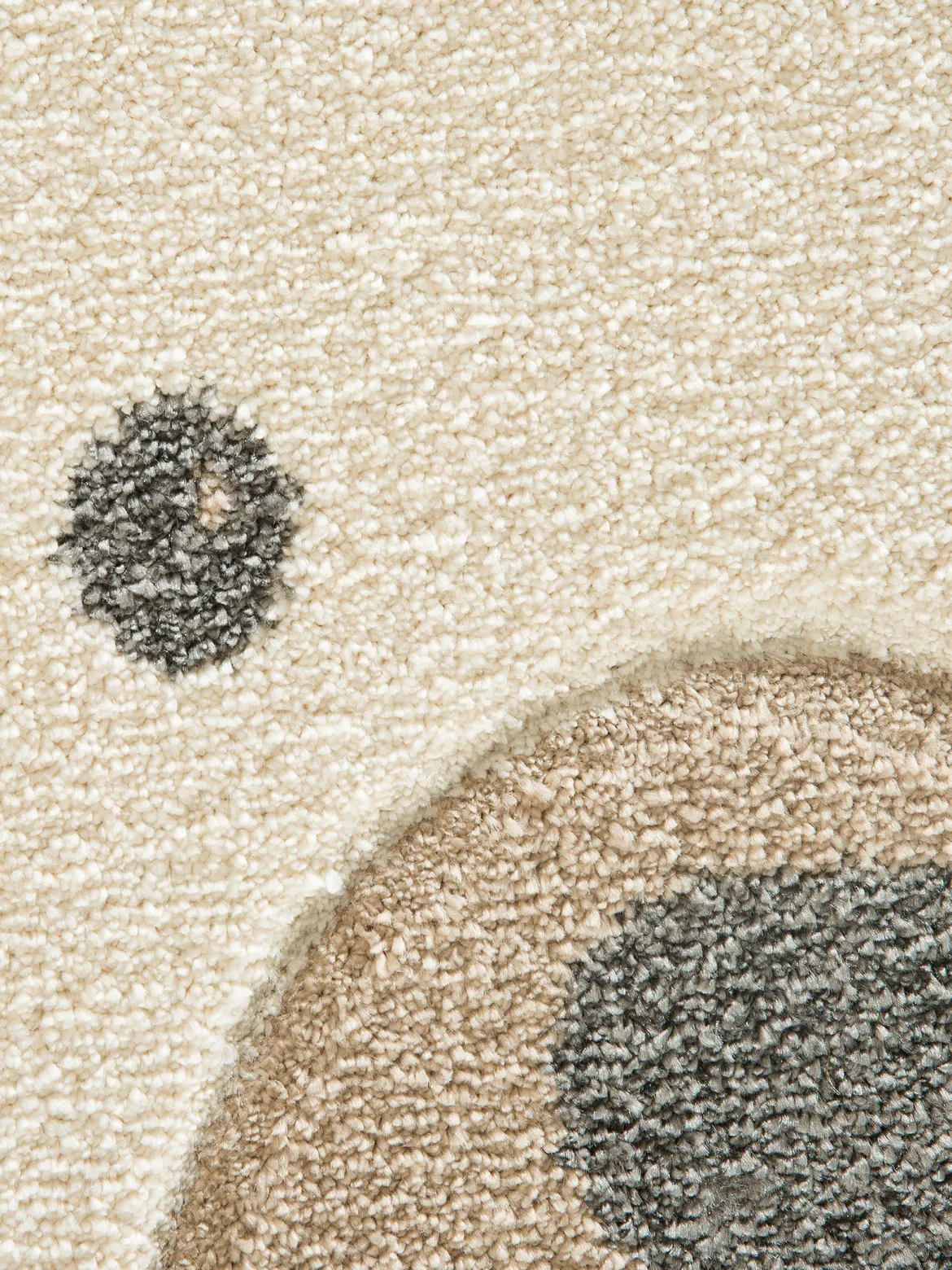 Karlo Kinder-Teppich, Creme/grau
