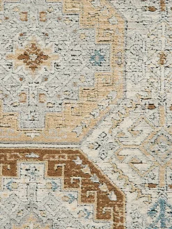 Kayseri Vintage-Teppich, Blau/Gold