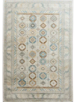 Kayseri Vintage-Teppich, Blau/Gold