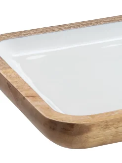 Keats Deko-Tablett, Natural/White