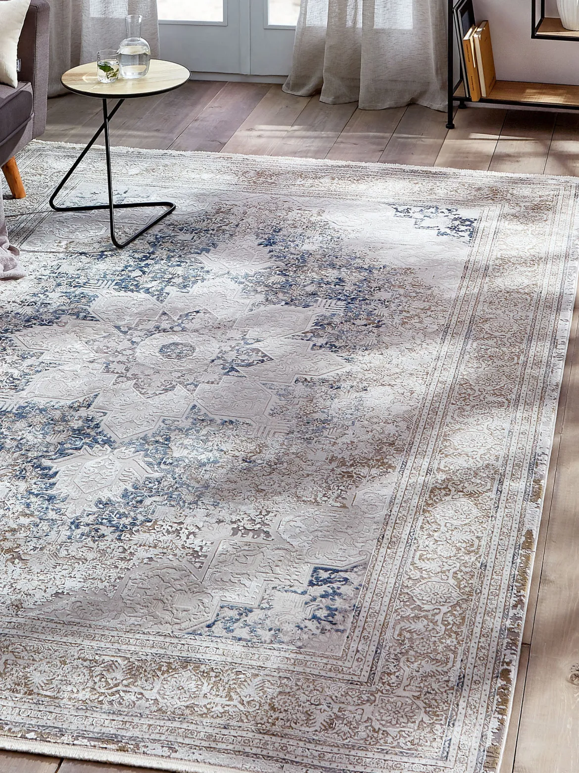 Kingfield Vintage-Teppich, Bleu