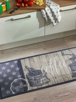 Kitchen Fußmatte, Coffeemill Grey