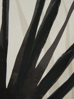 Koluno Leinwand-Druck-handbemalt, D'grau/weiss