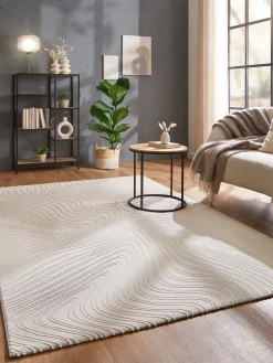 Lacanau Moderner Teppich, Creme