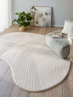 Lacanau Moderner Teppich, Creme