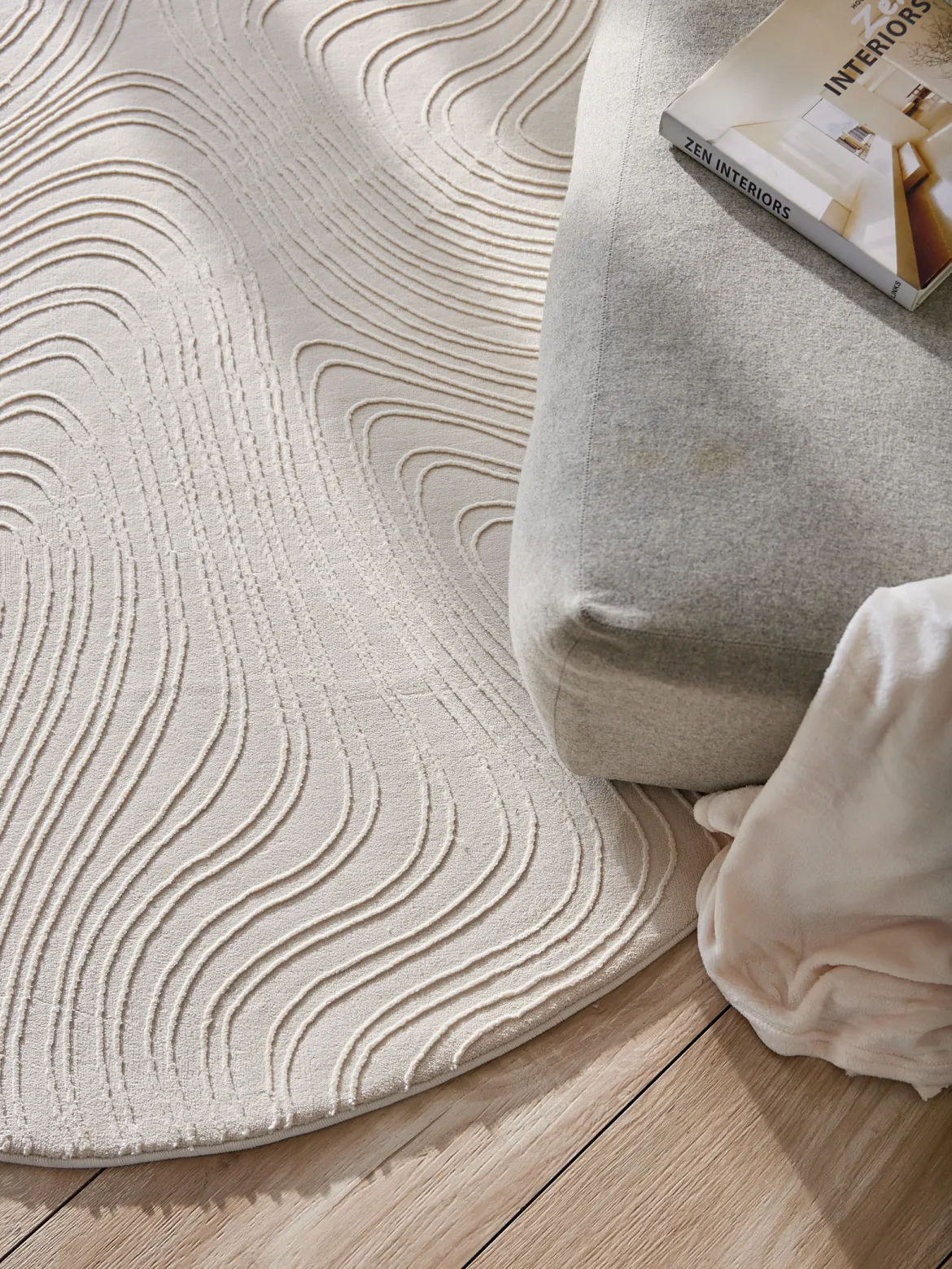 Lacanau Moderner Teppich, Creme