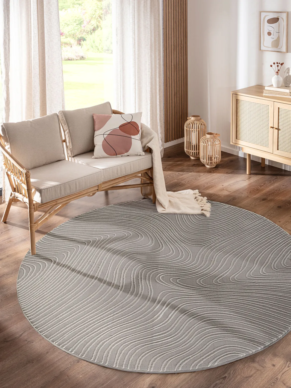 Lacanau Moderner Teppich, Silber