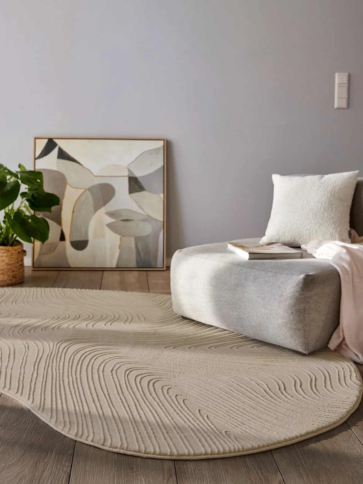 Lacanau Moderner Teppich, Taupe
