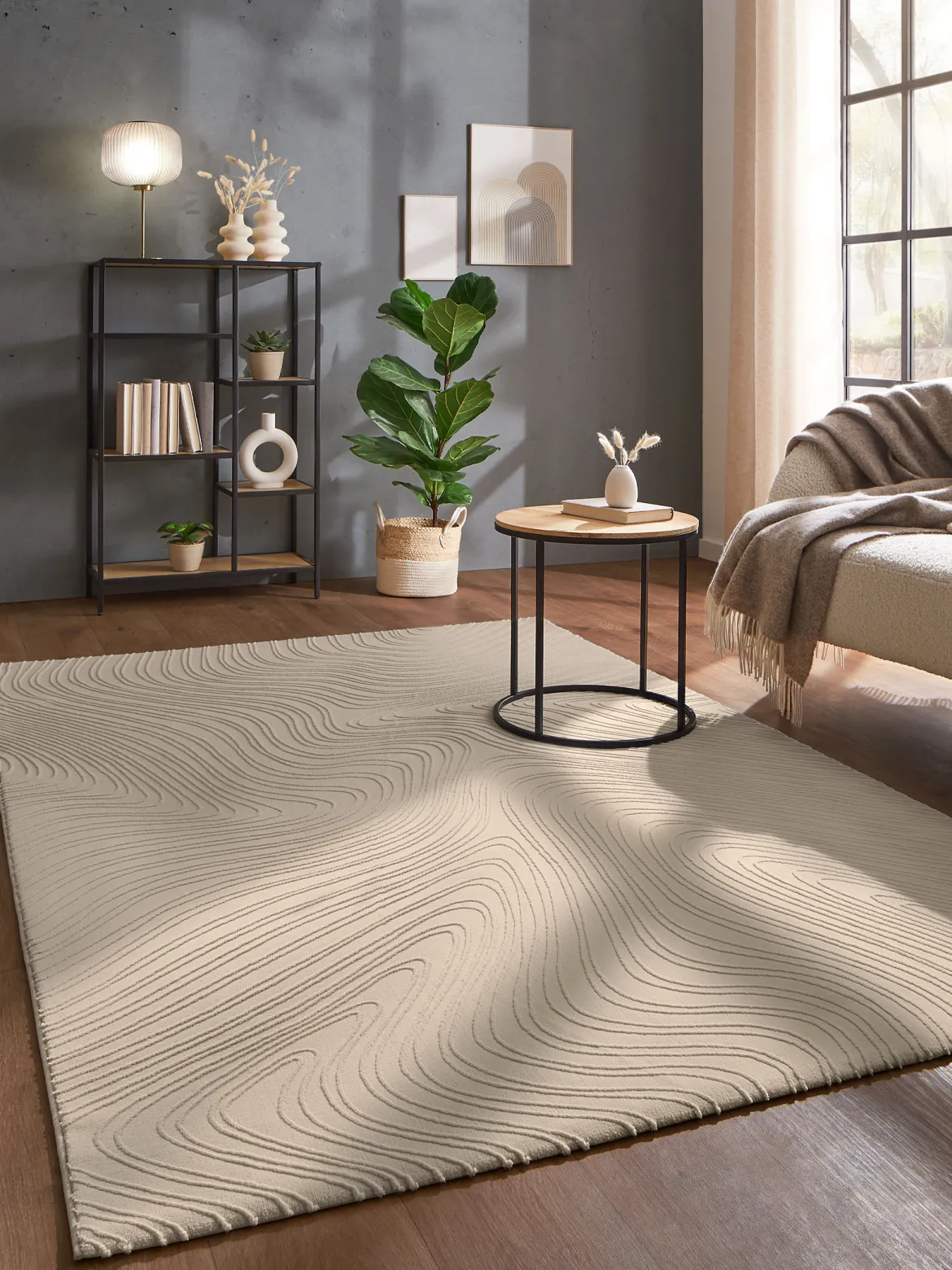 Lacanau Moderner Teppich, Taupe