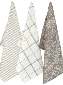 Laha Geschirrtuch, Taupe/Creme