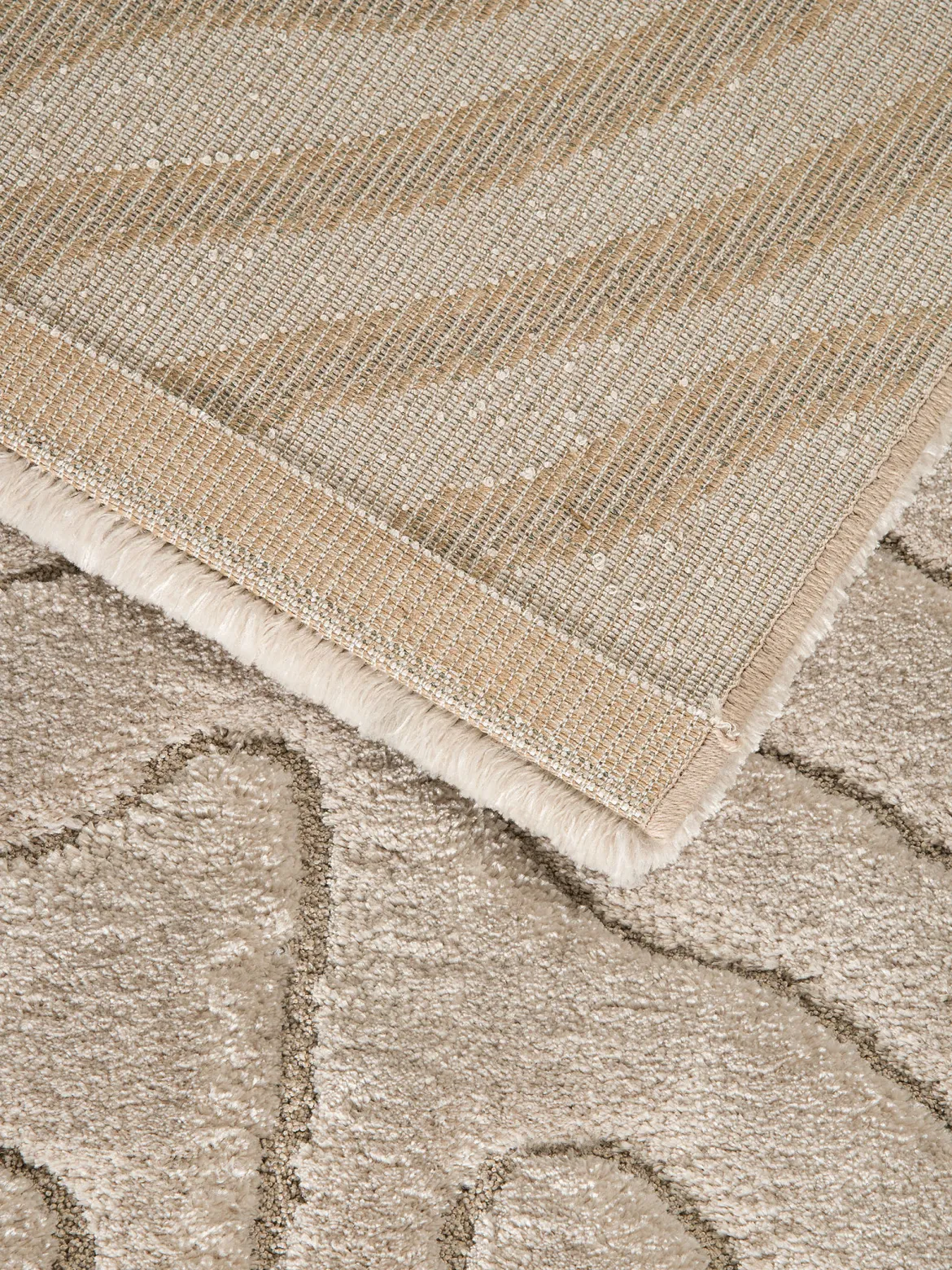 Lambari Moderner Teppich, Hellbeige