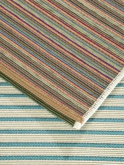 Lanikai Outdoor-Teppich, Creme/Blau