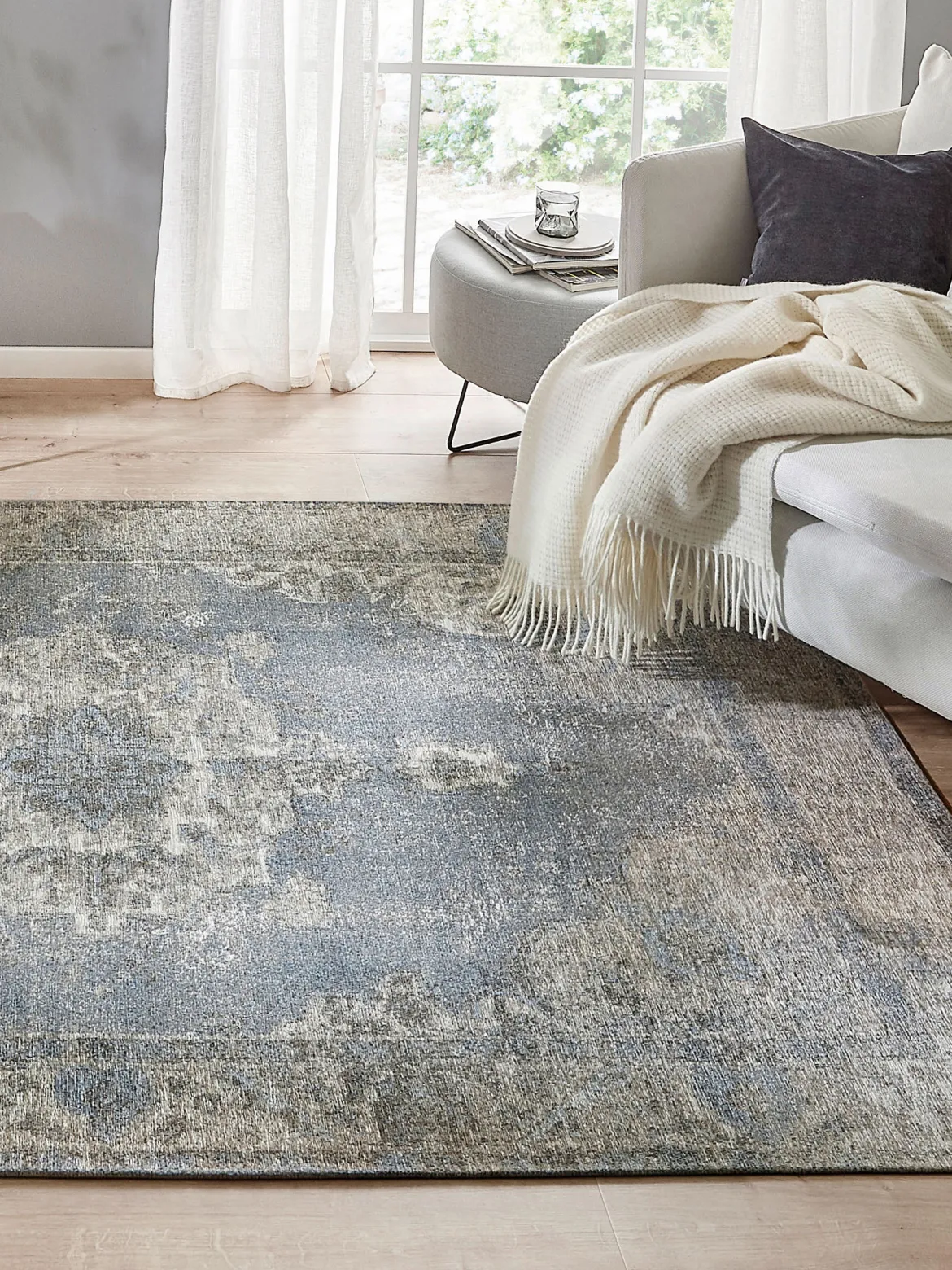 La Rochelle Vintage-Teppich, Blue