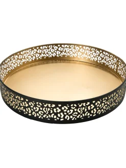 Leonis Deko-Tablett, Schwarz/Gold