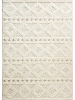 Lessebo Moderner Teppich, Weiß/Beige