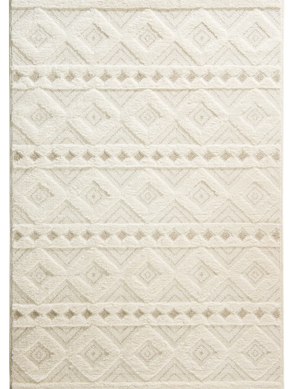 Lessebo Moderner Teppich, Weiß/Beige