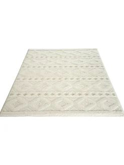 Lessebo Moderner Teppich, Weiß/Beige