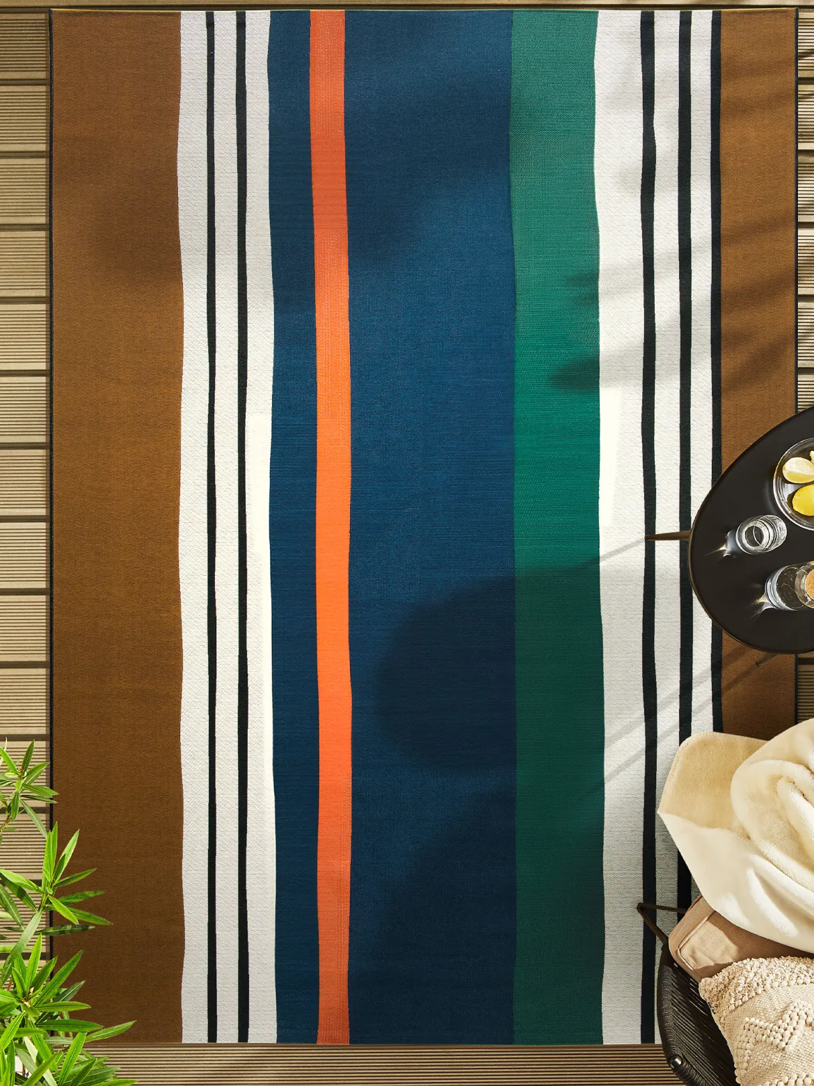 Lindos Outdoor-Teppich, Coffee